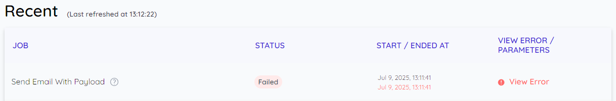 view error